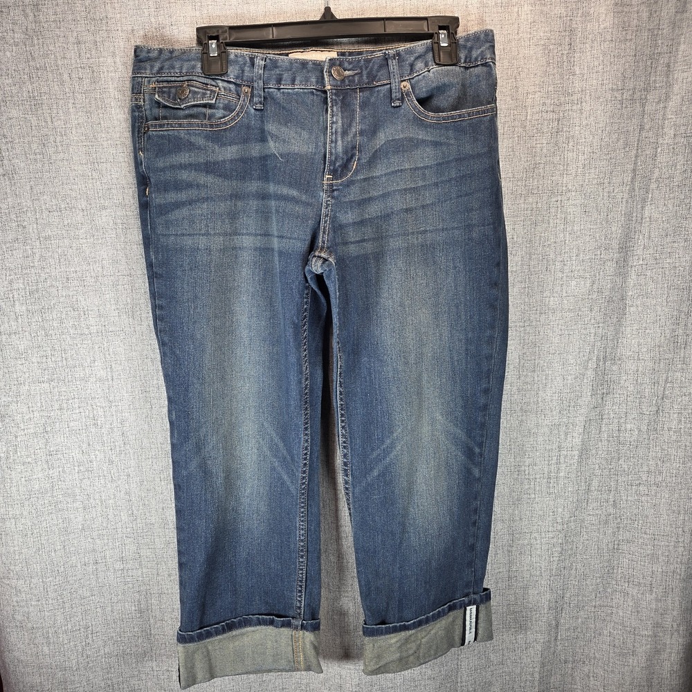 Banana Republic Womens 30/10 Folded Cuffs Denim‎ Capri/Cropped Stretch
